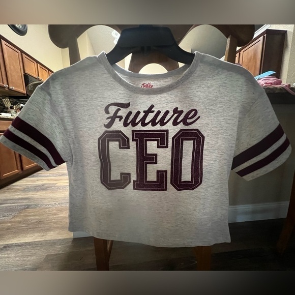 WOMEN’S LARGE JUSTICE BLACK GRAPHIC TEE SHIRT - Picture 1 of 3